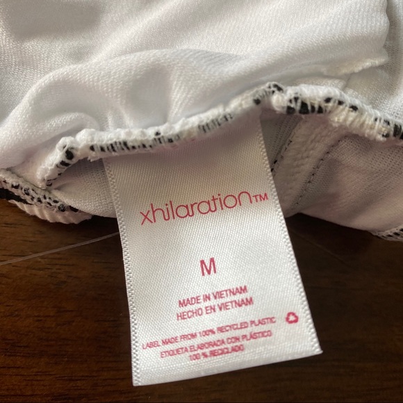 Juniors' Ribbed Tie-Front Bralette Swim Top - Picture 3 of 7